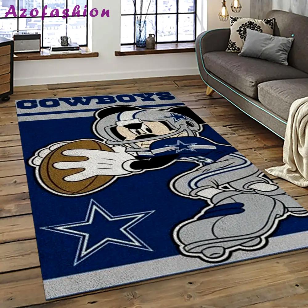Nfl dallas cowboy football team logo sport carpet rectangle area rug for living room dc02 Rectangle Rug