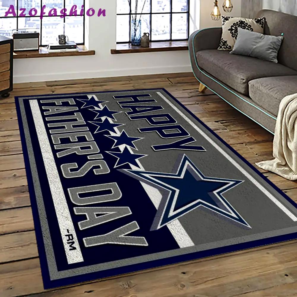 Nfl dallas cowboy football team logo sport carpet rectangle area rug for living room dc16 Rectangle Rug