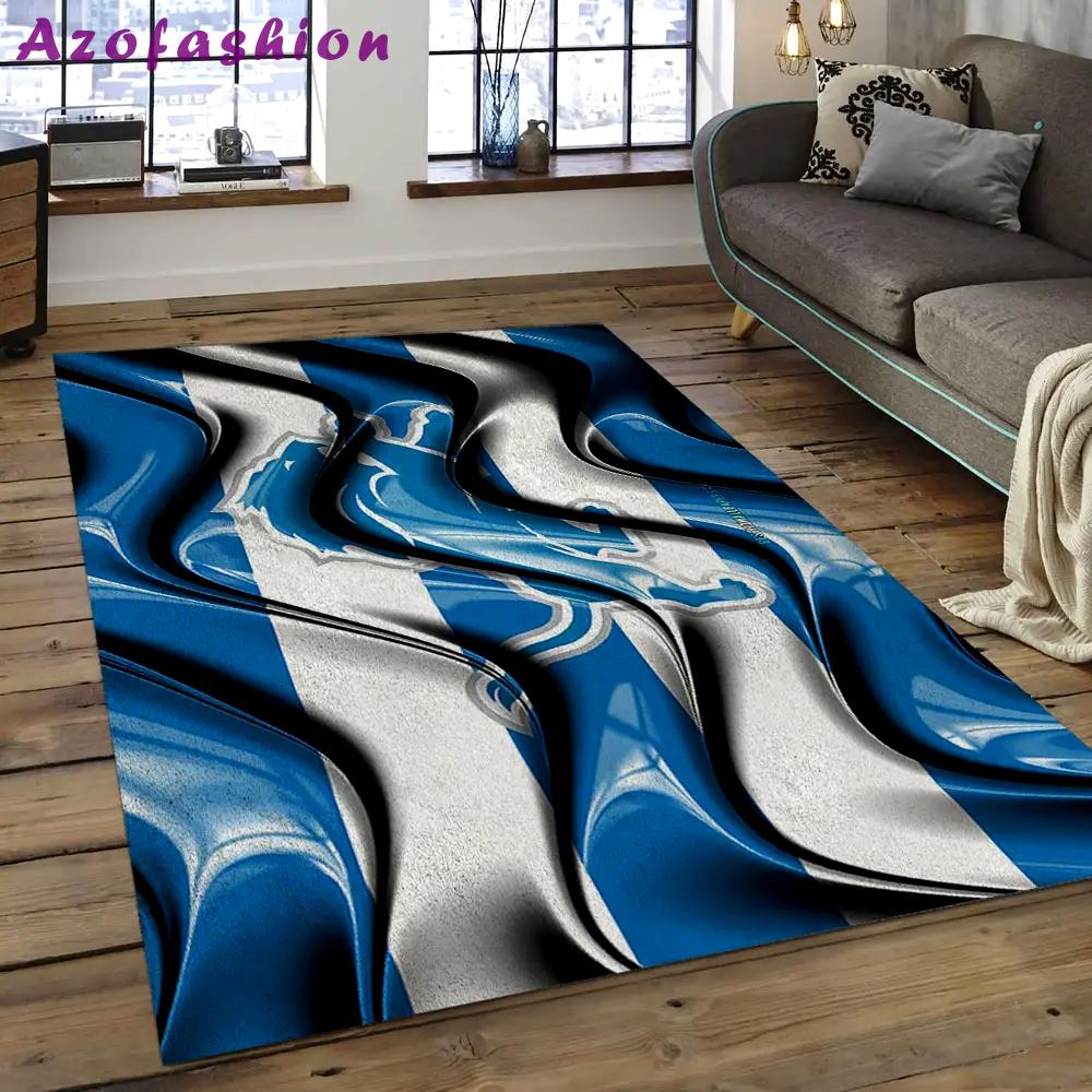 Nfl detroit lions football team logo rectangle area rug dl06 Rectangle Rug