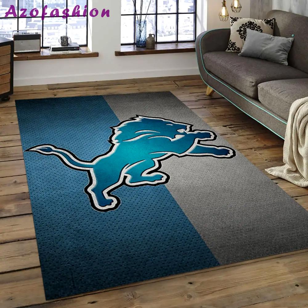Nfl detroit lions football team logo rectangle area rug dl13 Rectangle Rug