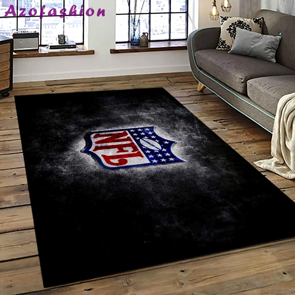 Nfl football league logo retangle carpet area rug home decor best gift for fan and friends nf17 Rectangle Rug