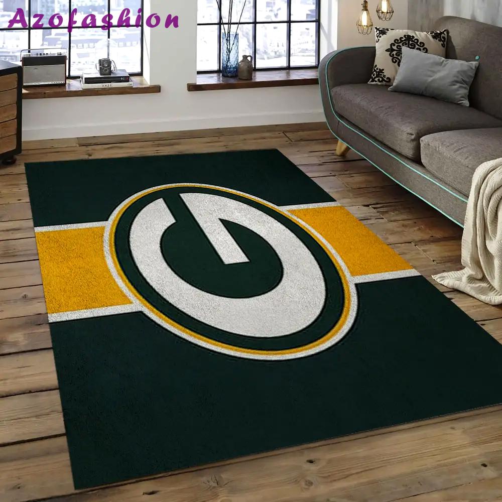 Nfl green bay packers football team logo rectangle area rug gbp07 Rectangle Rug