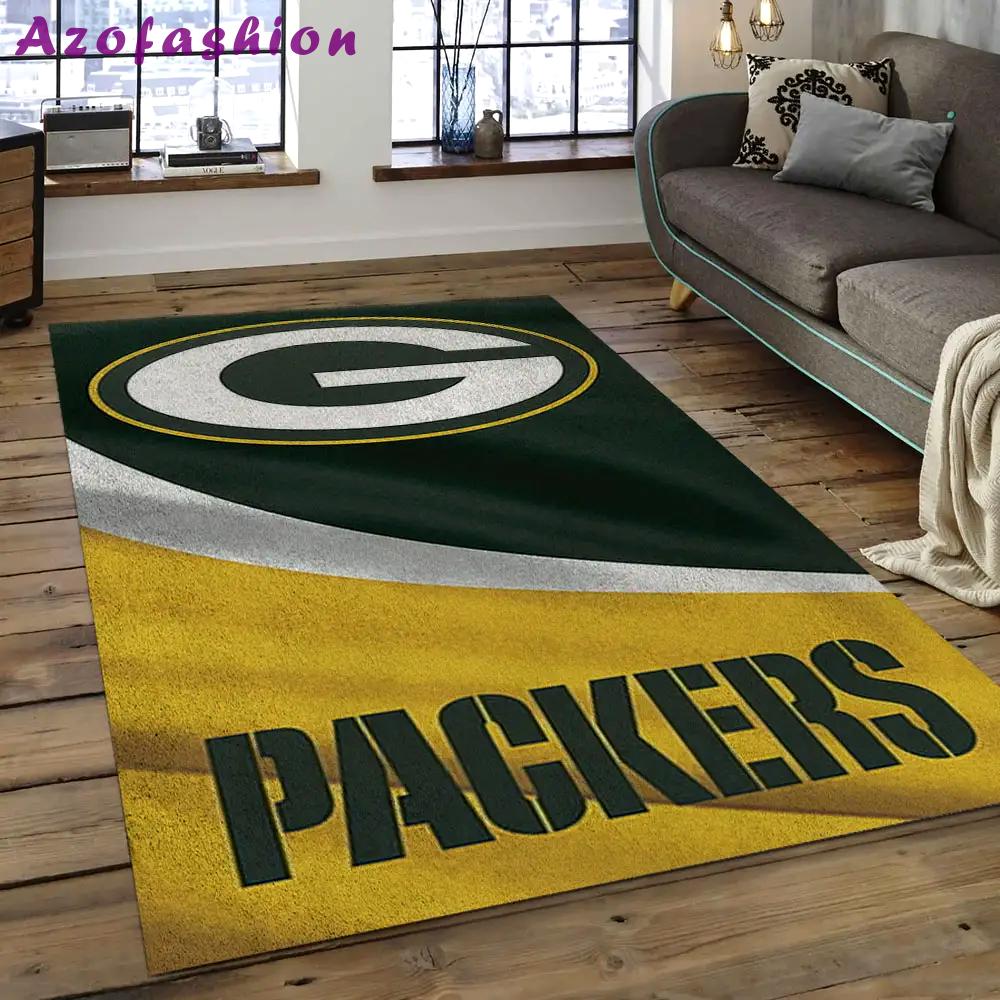 Nfl green bay packers football team logo rectangle area rug gbp12 Rectangle Rug