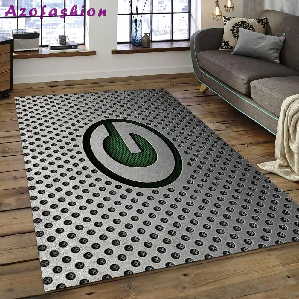 Nfl green bay packers football team logo rectangle area rug gbp38 Rectangle Rug