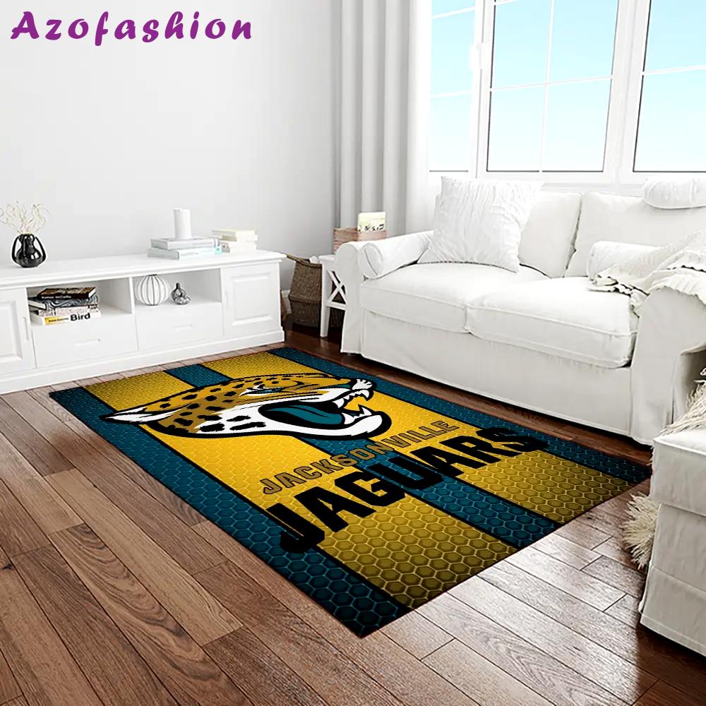 Nfl jacksonville jaguars football team logo rectangle area rug jj31 Rectangle Rug