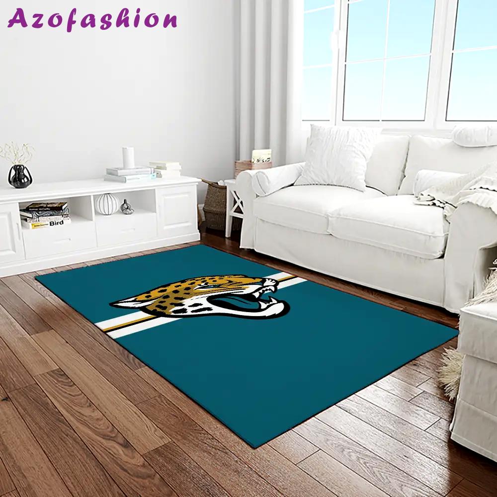 Nfl jacksonville jaguars football team logo rectangle area rug jj46 Rectangle Rug