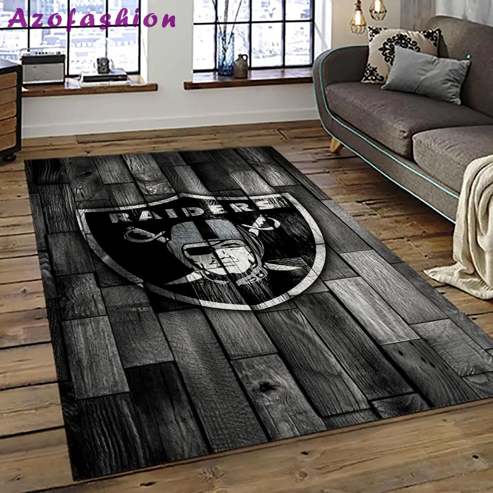 Nfl las vegas raiders football team logo sport carpet area rug home decor best gift for friends lvr59 Rectangle Rug
