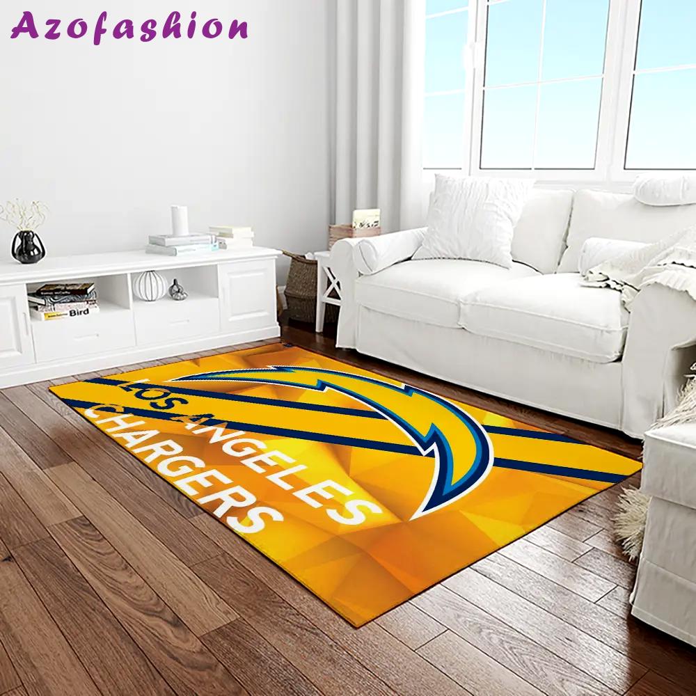 Nfl los angeles chargers football team logo rectangle area rug lac46 Rectangle Rug