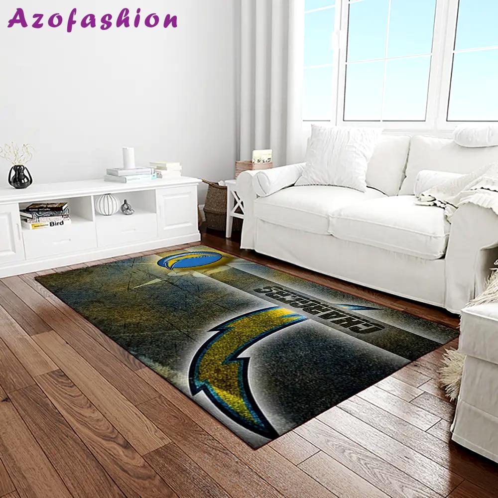 Nfl los angeles chargers football team logo rectangle area rug lac57 Rectangle Rug