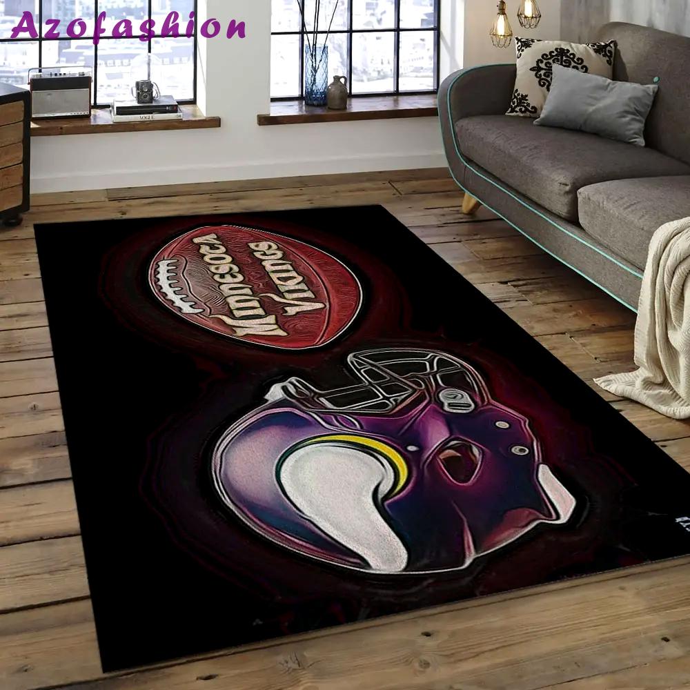 Nfl minnesota vikings football team logo rectangle area mv40 Rectangle Rug
