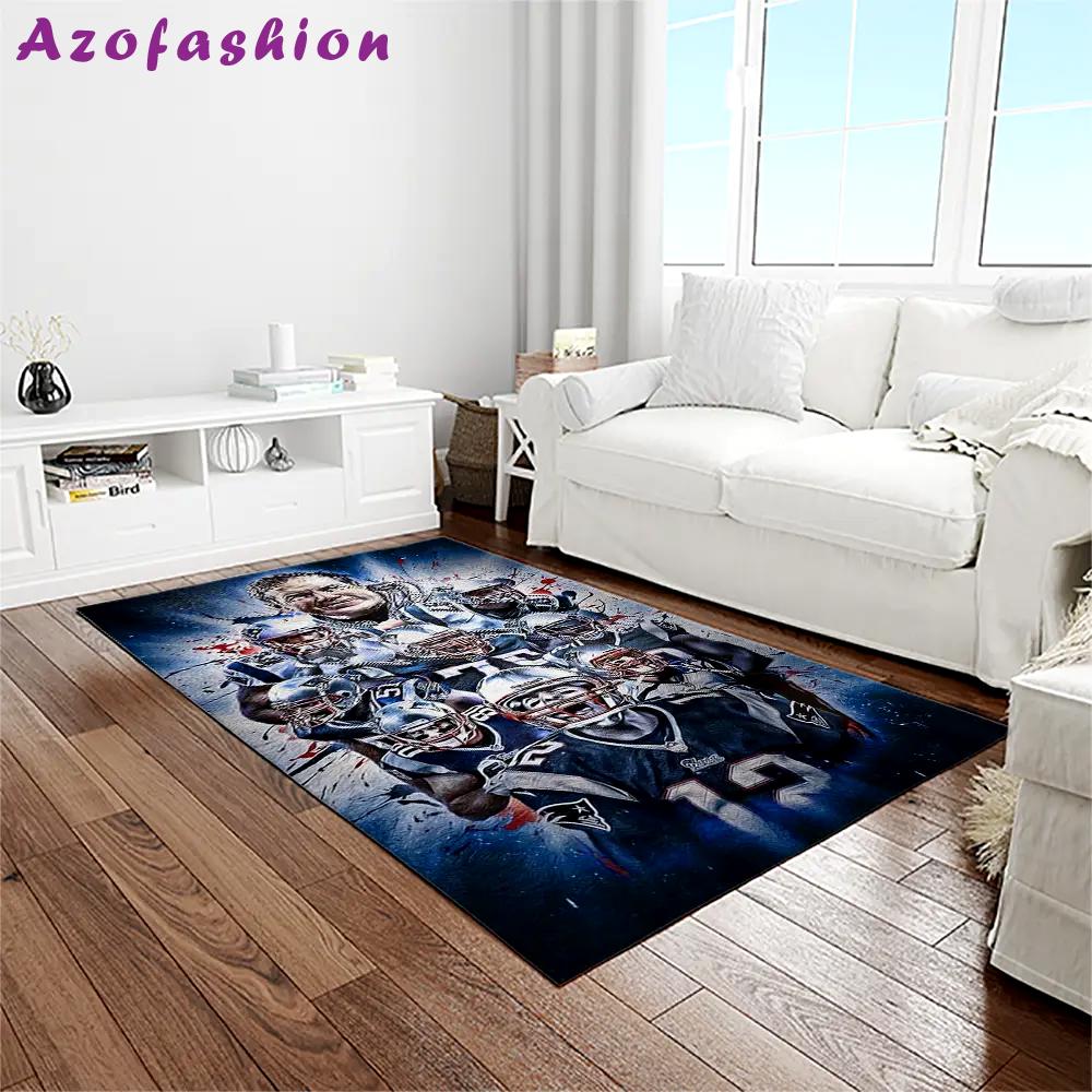 Nfl new england patriots football team logo rectangle area rug nep15 Rectangle Rug