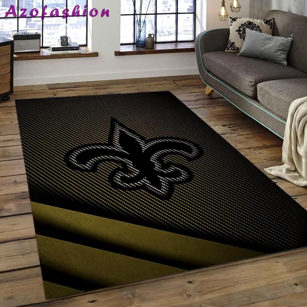 Nfl new orleans saints football team logo rectangle area rug nos25 Rectangle Rug