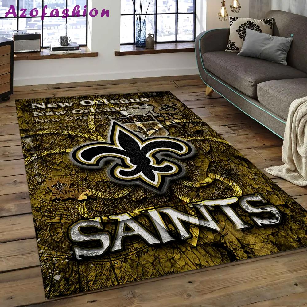 Nfl new orleans saints football team logo rectangle area rug nos39 Rectangle Rug