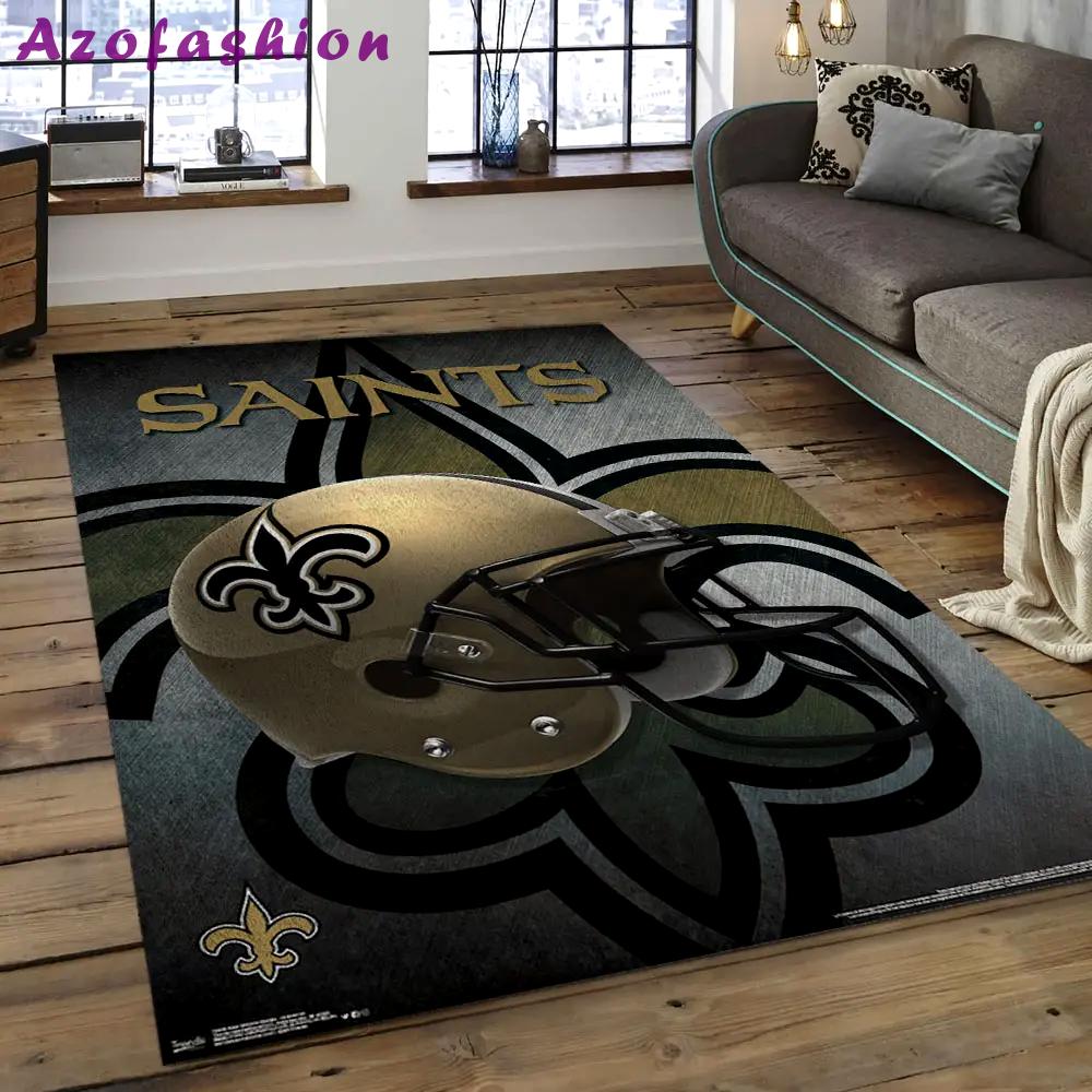 Nfl new orleans saints football team logo rectangle area rug nos44 Rectangle Rug