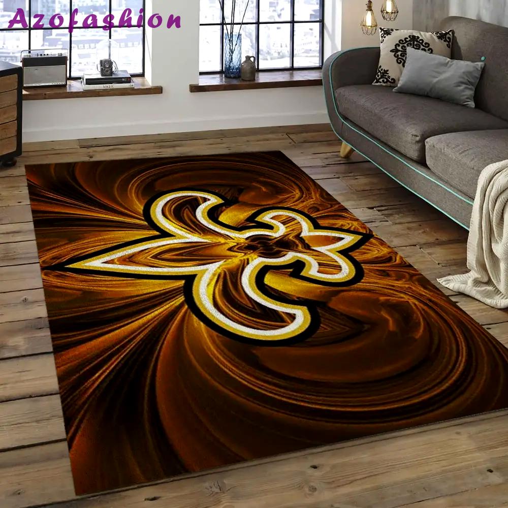 Nfl new orleans saints football team logo rectangle area rug nos55 Rectangle Rug