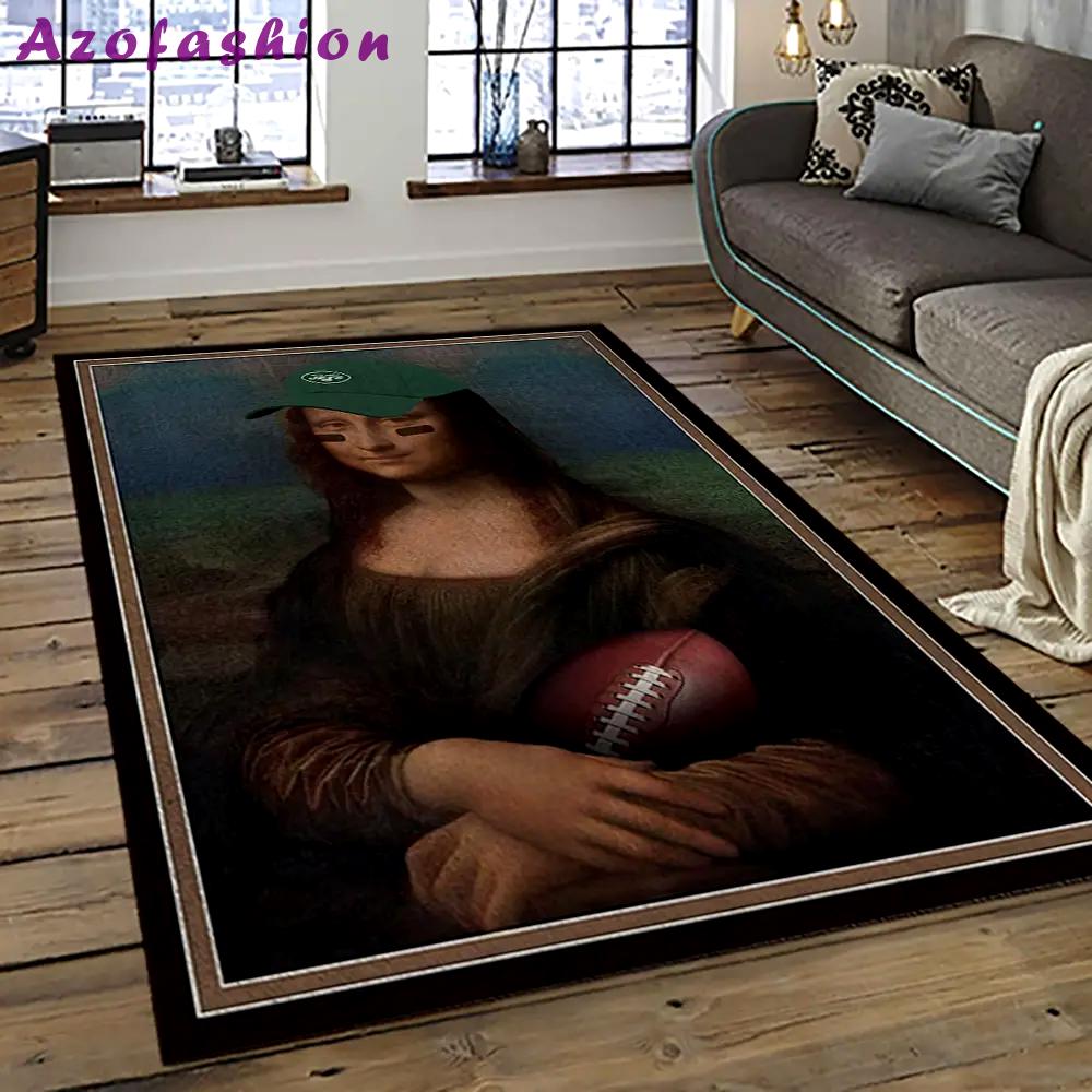 Nfl new york jets football team logo sport carpet rectangle area rug for living room nyj01 Rectangle Rug
