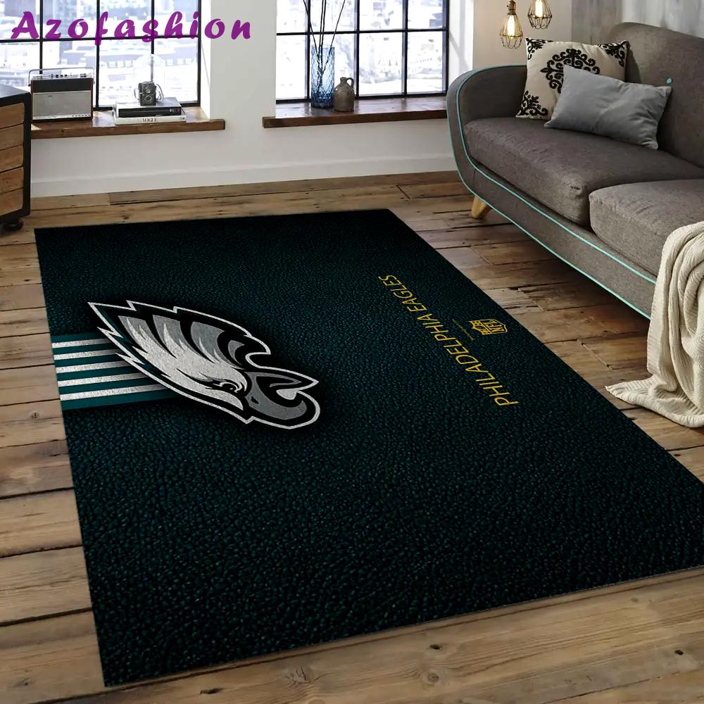Nfl philadelphia eagles football team logo rectangle area rug pe06 Rectangle Rug