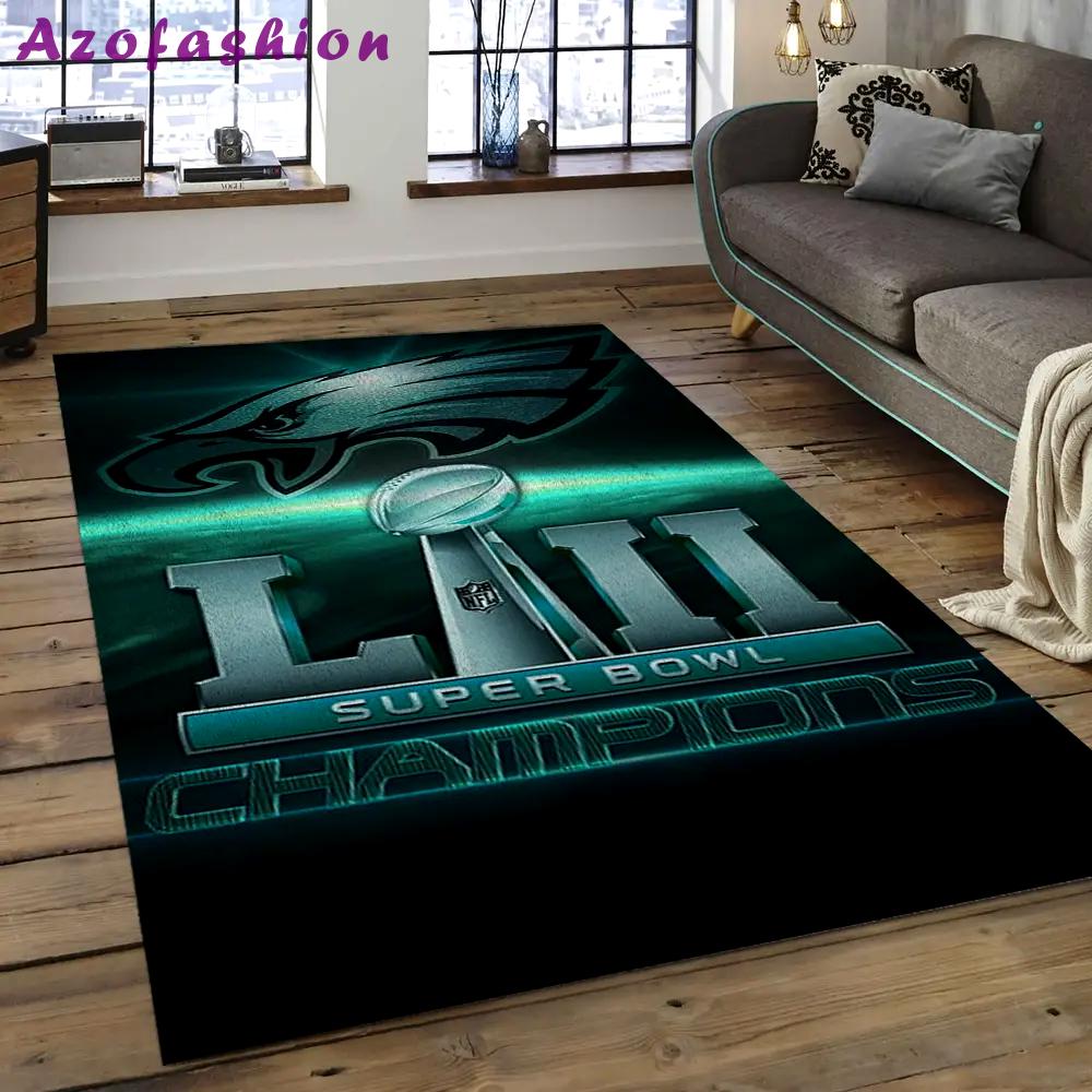 Nfl philadelphia eagles football team logo rectangle area rug pe08 Rectangle Rug