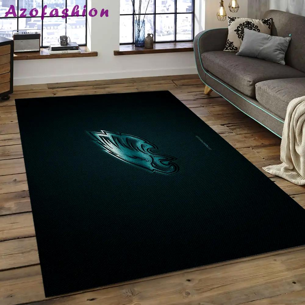 Nfl philadelphia eagles football team logo rectangle area rug pe16 Rectangle Rug