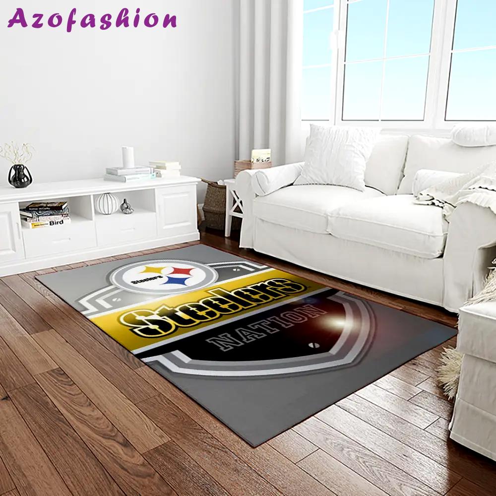 Nfl pittsburgh steelers football team logo rectangle area rug ptts15 Rectangle Rug