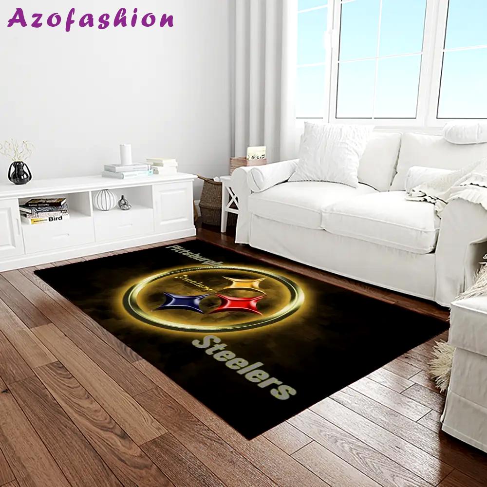 Nfl pittsburgh steelers football team logo rectangle area rug ptts16 Rectangle Rug