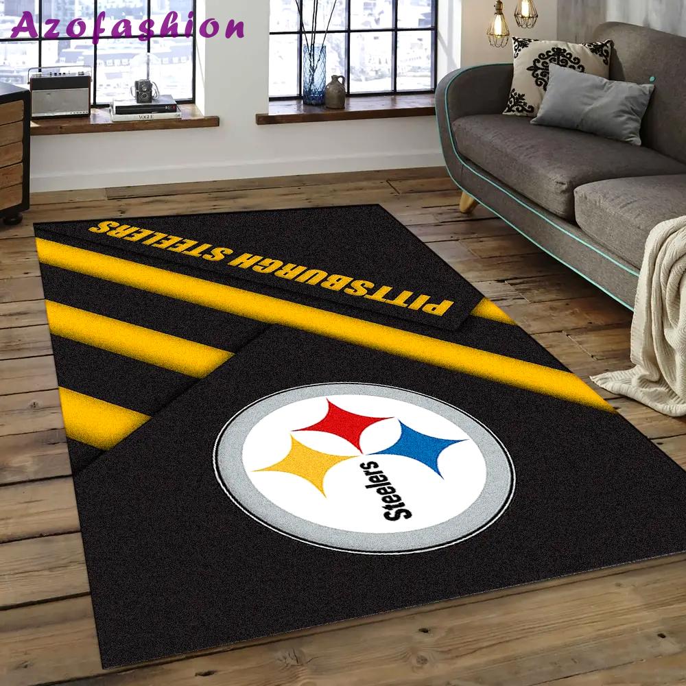 Nfl pittsburgh steelers inspiring football team logo area rug psf18 Rectangle Rug