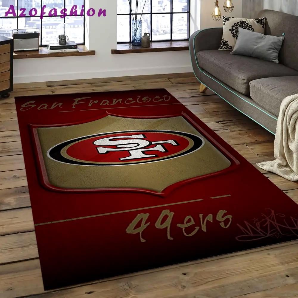 Nfl san francisco 49ers football team logo rectangle area sfs16 Rectangle Rug