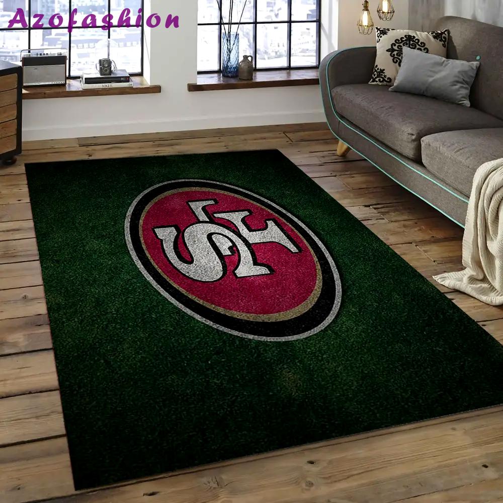 Nfl san francisco 49ers football team logo rectangle area sfs42 Rectangle Rug