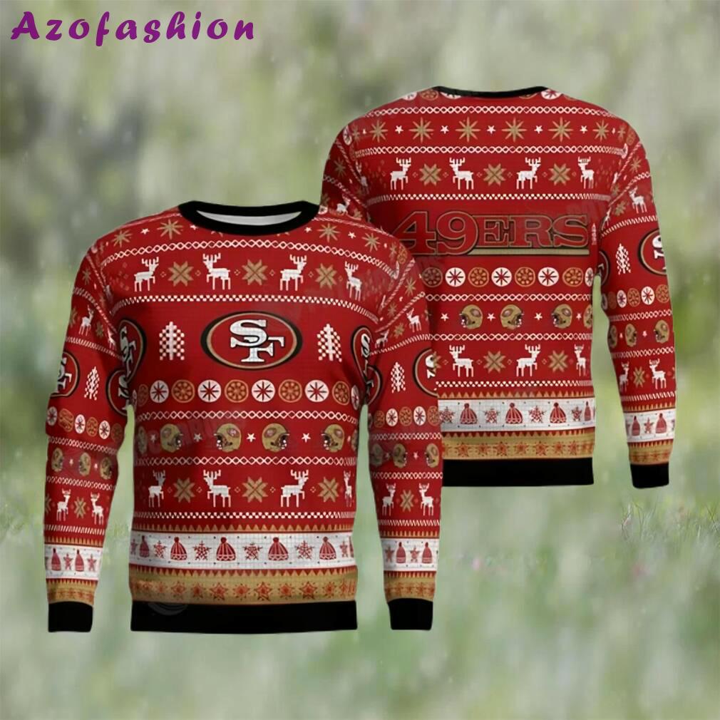 Nfl san francisco football logo ugly christmas sweater 49ers gifts for him Christmas Ugly Sweater