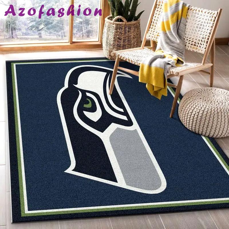 Nfl seattle seahawks football sport rug area rug living room home decor 15 Rectangle Rug