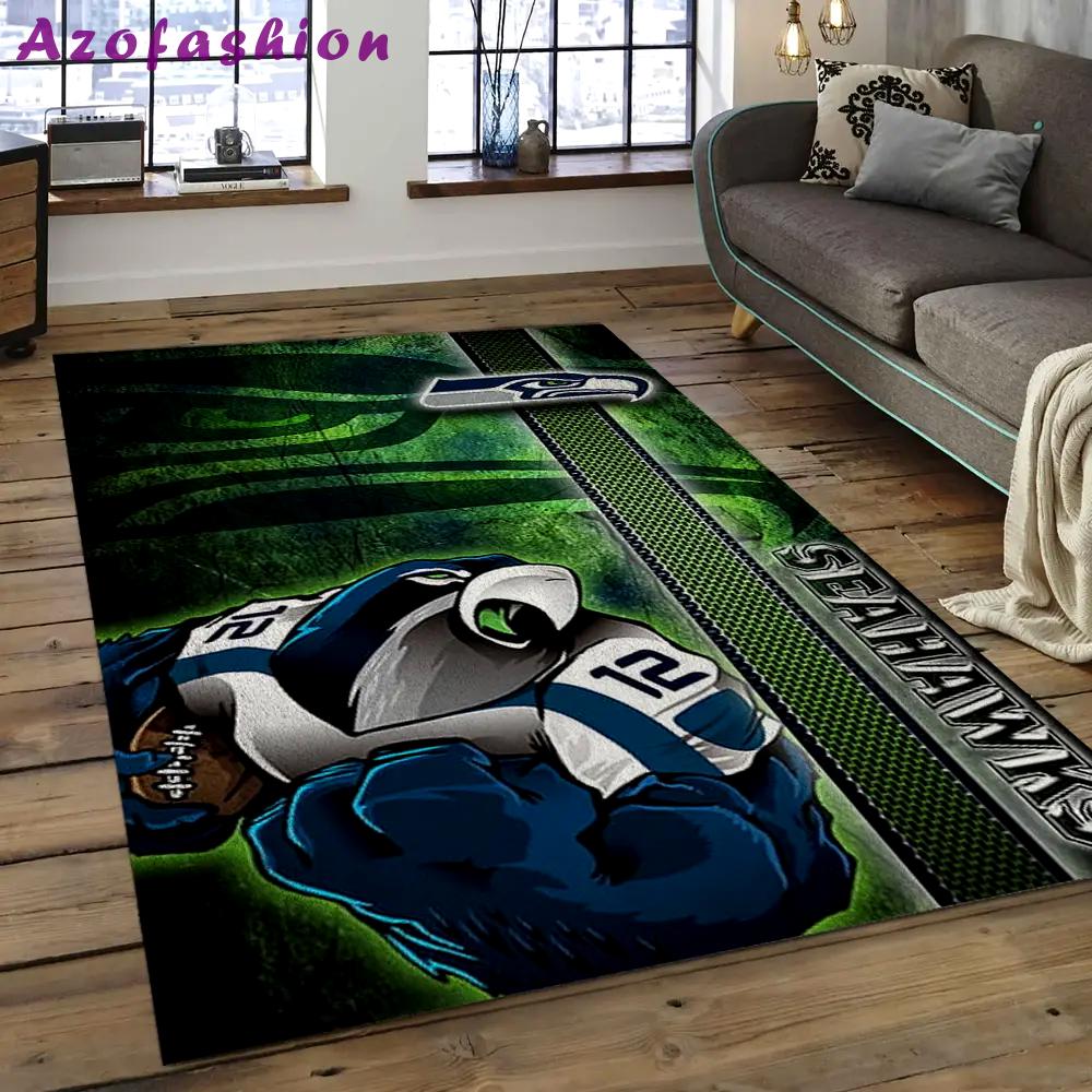 Nfl seattle seahawks football team logo rectangle area rug ss01 Rectangle Rug