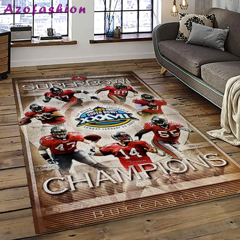 Nfl tampa bay buccaneers football team logo sport carpet area rug home decor best gift for friends tpbb32 Rectangle Rug