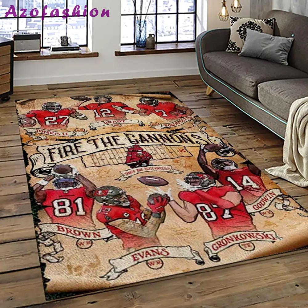 Nfl tampa bay buccaneers football team logo sport carpet area rug home decor best gift for friends tpbb38 Rectangle Rug