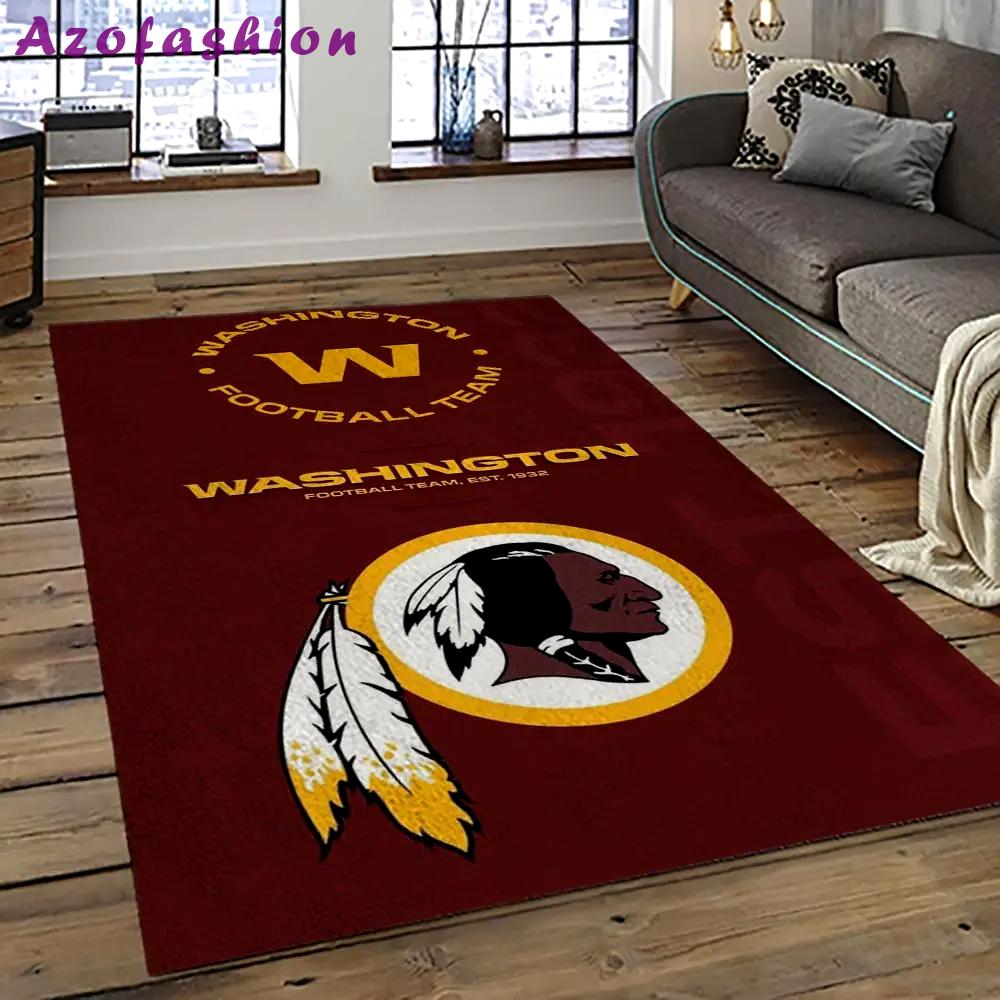Nfl washington commanders football team logo sport carpet area rug home decor best gift for friends wscd22 Rectangle Rug