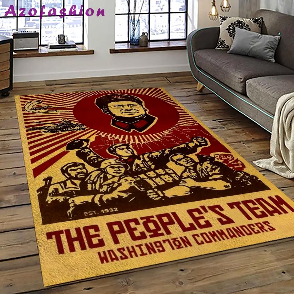 Nfl washington commanders football team logo sport carpet area rug home decor best gift for friends wscd4 Rectangle Rug