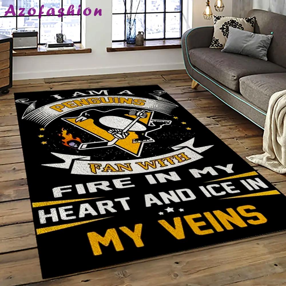 Nhl boston bruins hockey team logo sport carpet rectangle area rug for living room bb18 Rectangle Rug