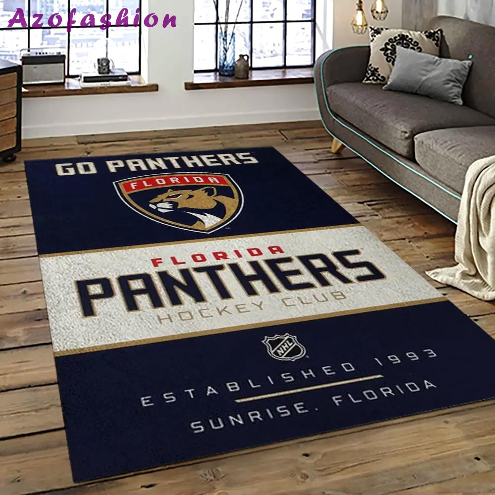 Nhl florida panthers hockey team logo sport carpet rectangle area rug for living room fp10 Rectangle Rug