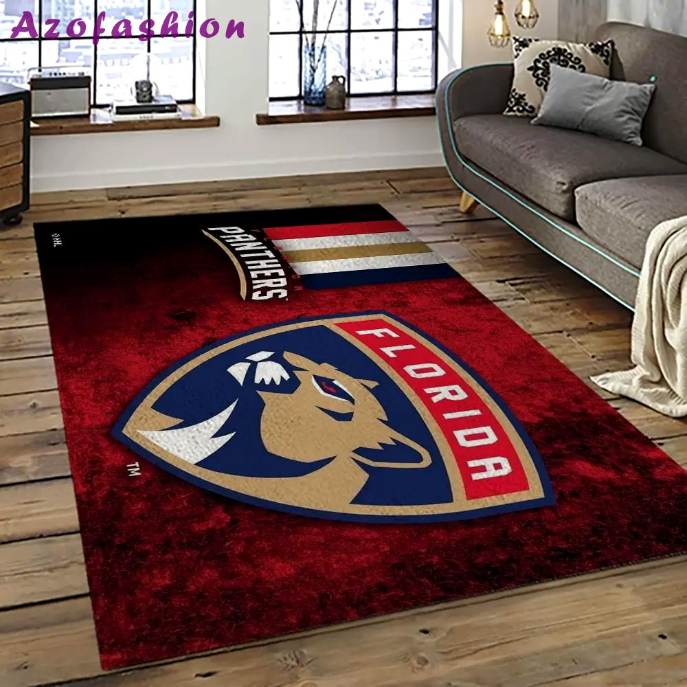Nhl florida panthers hockey team logo sport carpet rectangle area rug for living room fp20 Rectangle Rug