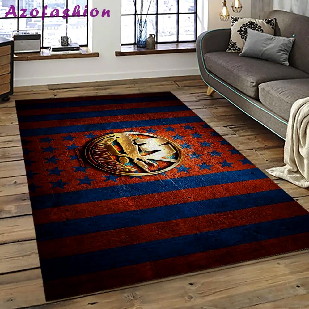 Nhl new york islanders hockey team logo sport carpet rectangle area rug for living room nyi104 Rectangle Rug