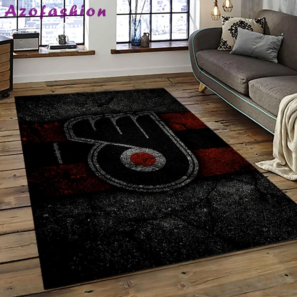 Nhl philadelphia flyers hockey team logo sport carpet rectangle area rug for living room pf39 Rectangle Rug