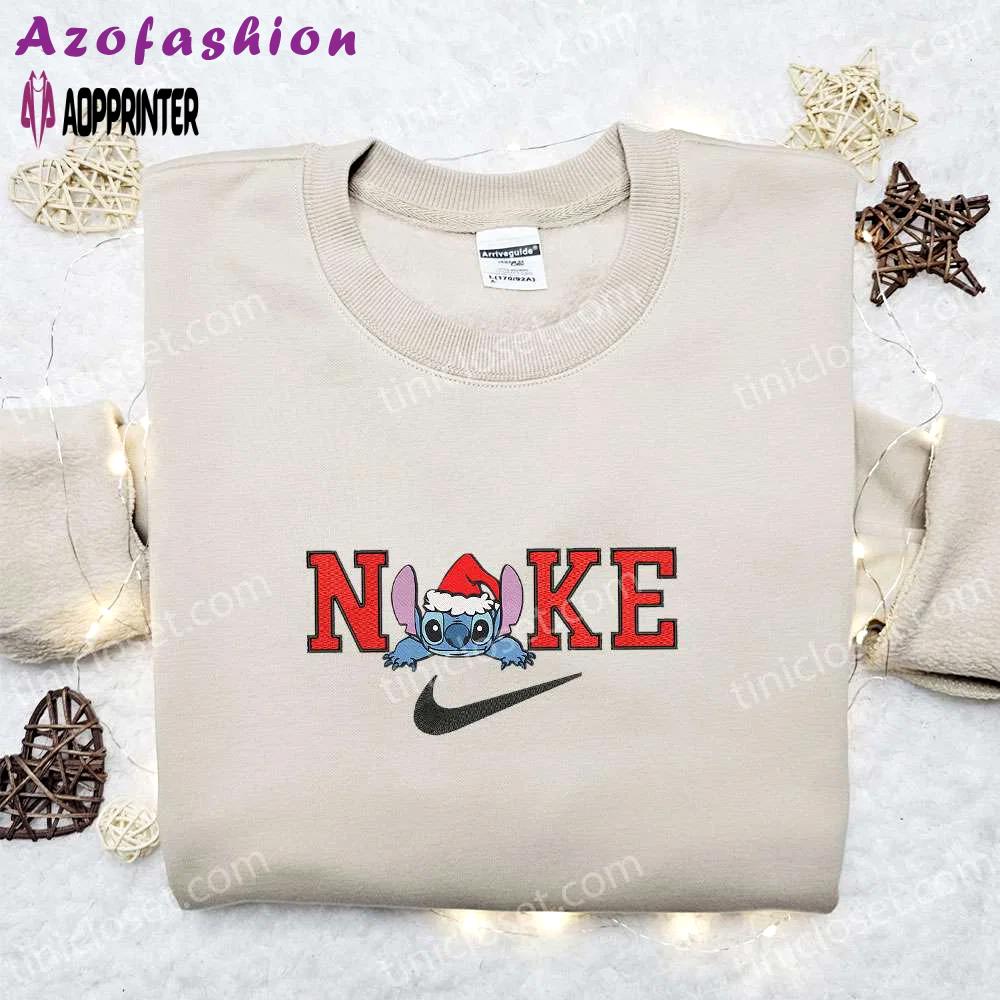 Nike christmas x stitch xmas hat sweatshirt: movie embroidered shirt & best gift ideas Embroidered Shirt