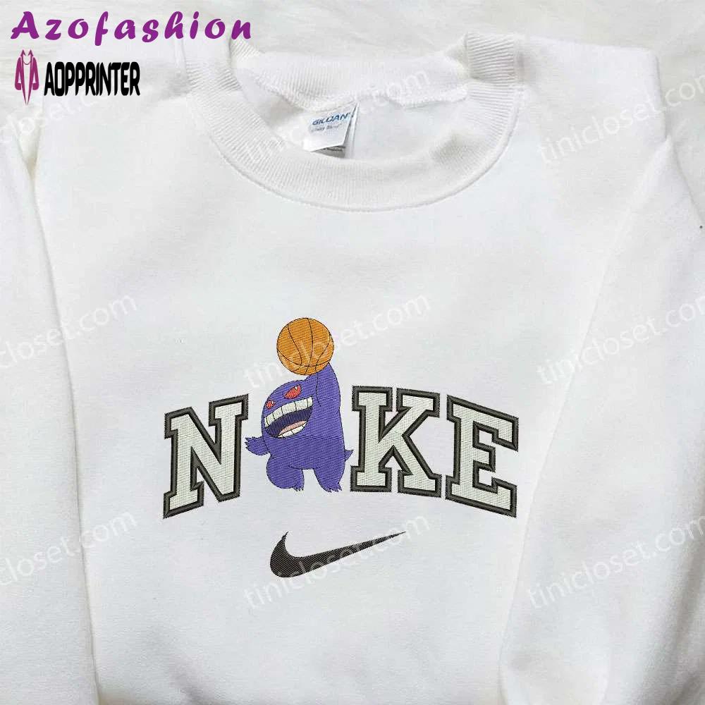 Nike gengar basketball embroidered shirt – pokemon & custom design Embroidered Shirt