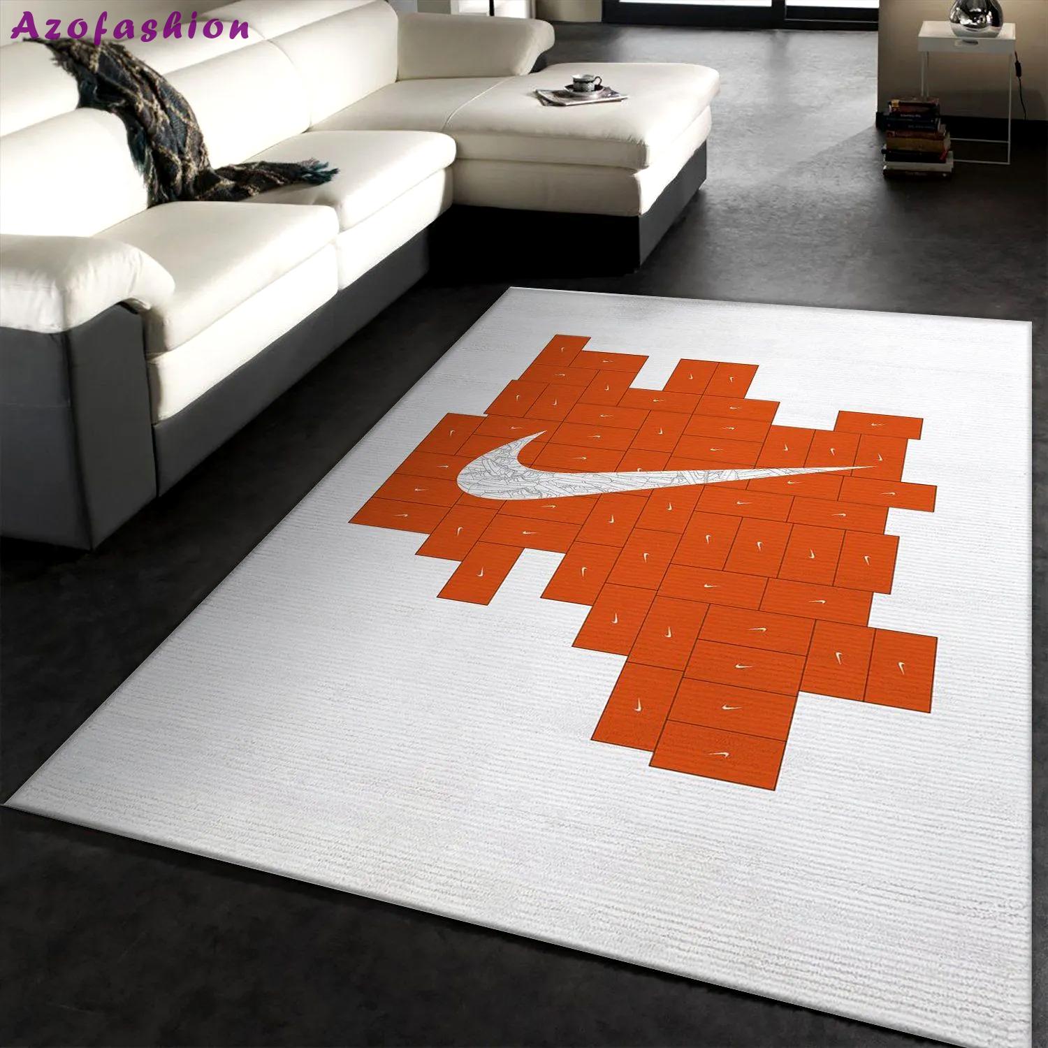 Nike logo type 787. Upgrade Your Living Room with Luxury Home Decor: Area Carpets, Floor Decor, Door Mats, and Hot Gift Items with style a High-End Fashion Brand Rectangle Rug