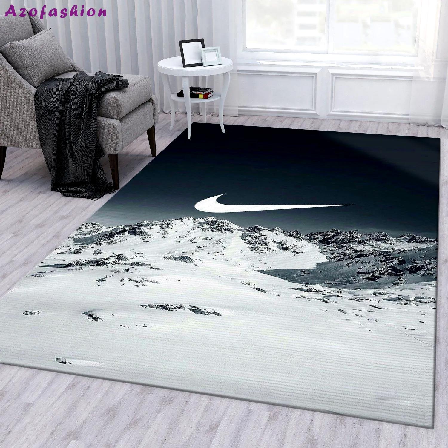 Nike logo type 792. Upgrade Your Living Room with Luxury Home Decor: Area Carpets, Floor Decor, Door Mats, and Hot Gift Items with style a High-End Fashion Brand Rectangle Rug