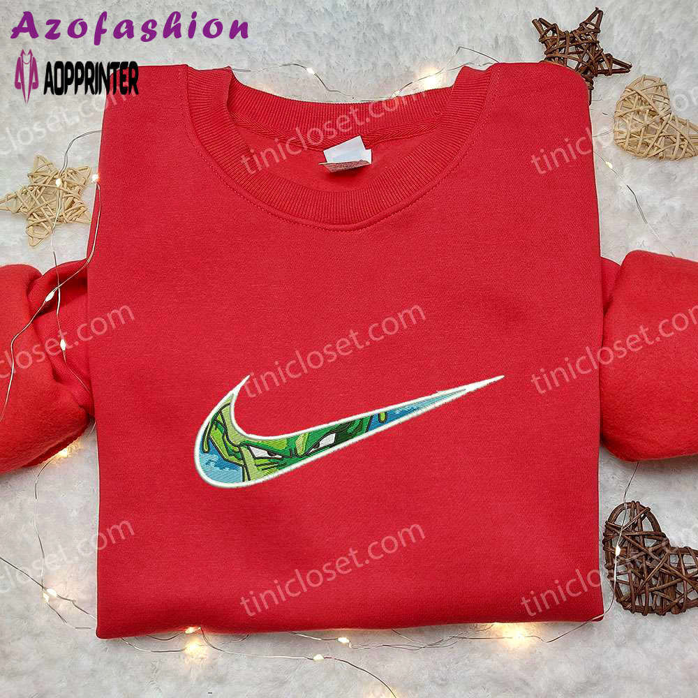 Nike swoosh x piccolo embroidered sweatshirt & dragon ball shirt: nike inspired designs Embroidered Shirt