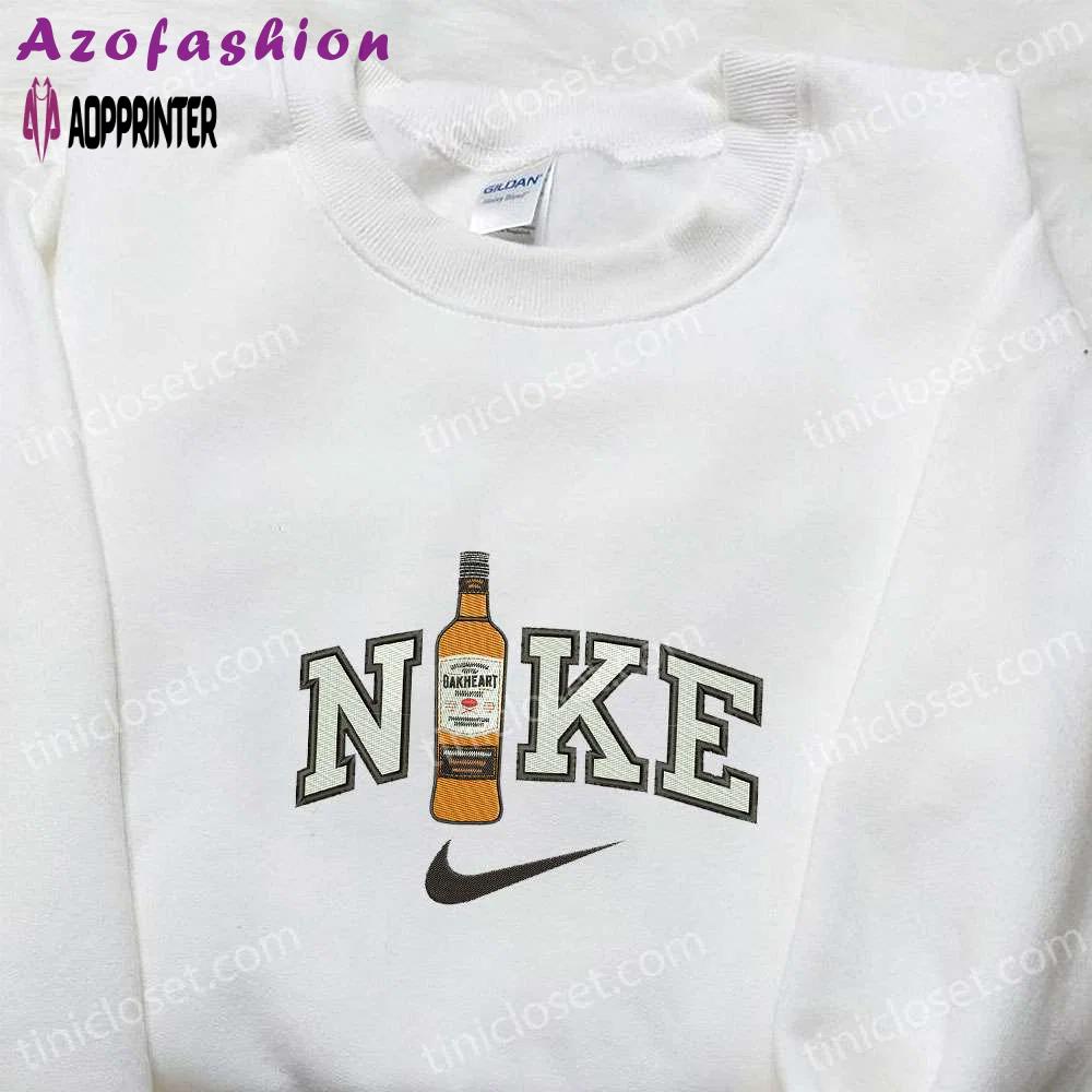 Nike x bakheart bottle embroidered sweatshirt – stylish quirky perfect birthday gift ideas for family Embroidered Shirt