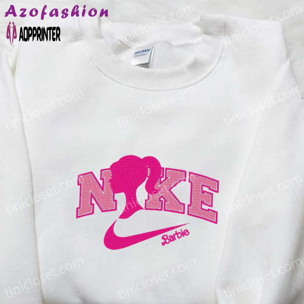 Nike x barbie embroidered sweatshirt – best birthday gift: nike inspired hoodie Embroidered Shirt