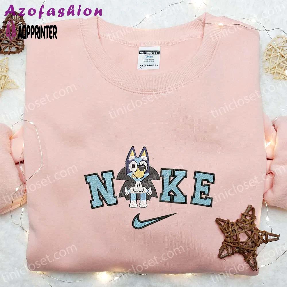 Nike x bluey heeler embroidered hoodie: cool halloween sweatshirt Embroidered Shirt