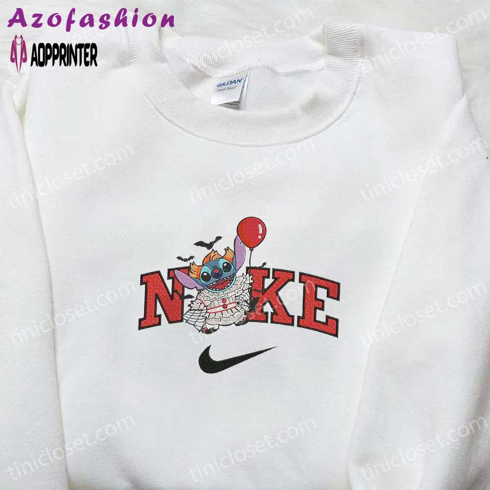 Nike x clown stitch balloon hoodie disney halloween sweatshirt nike inspired t-shirt Embroidered Shirt