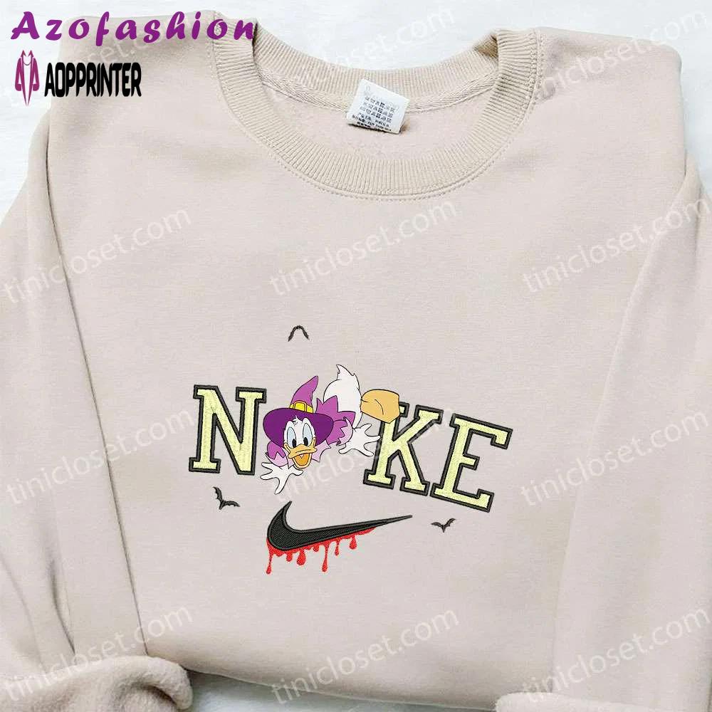 Nike x daisy duck halloween embroidered sweatshirt – disney characters shirt best halloween gift ideas for family Embroidered Shirt